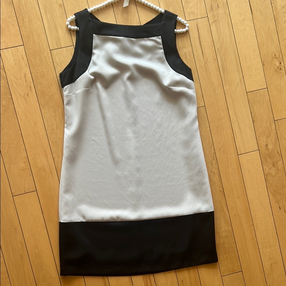 Planet Elegant Black and White Midi Dress